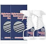Confezione da 2 rimuovi ruggine in metallo resistente, altamente concentrato, rimozione della ruggine in acciaio inossidabile, spray per la rimozione della ruggine dei metalli, efficace rimozione