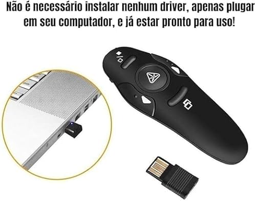 Apresentador Slide Passador De Slide Apontador Laser Controle Sem Fio Caneta De Slides PowerPoint Au