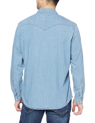 Amazon Essentials Men's Denim Shirt Long Sleeve - Regular-Fit Denim Shirt3