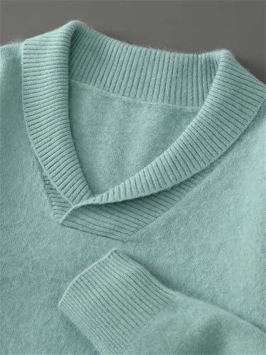 Men Turn-Down Collar Cashmere Blend Sweater Fall Winter Smart Casual Thick Long Sleeve Pullover Tops4