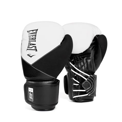 Everlast ProTex Guantes de Boxeo Profesionales, Negro y Blanco, 12 Oz, Protección Superior, Estilo Clásico - imagen 2