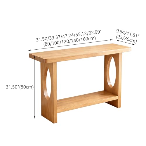 Mesa de entrada de madera maciza para recibidor estrecho y pasillo moderno 3