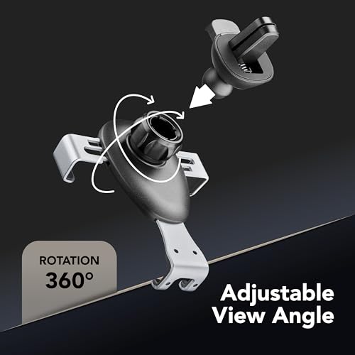 cellularline | Slide - Universale | Supporto Porta Smartphone da Auto per Alette di Aerazione - Compatibilità Cellulare iPhone Samsung Huawei Xiaomi - Stabile e Solido - Ruotabile a 360 - 4
