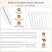 Iwooduubb 10-Packs Premium Straw Cleaner Brush in Mixed Sizes, 8IN Long Reusable Stainless Steel Cleaning Brushes Set with Soft Sturdy Nylon Bristles for Metal Straws, Sippy Cups, Tumblers & Bottles
