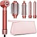 HITTIONA 5 in 1 Air Styler & Spazzola Asciugacapelli, 110000 RPM Asciugatura Rapida, Senza Danni da Calore, Lisciare, Volumizzare, Adatto a tutti i tipi di capelli Con Borsa Portaoggetti, Fare Regali immagine