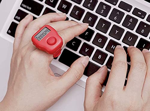 6 Channels Rechargeable LCD Finger Counter Silent Digital Tally Clicker for Knitting Crocheting Gift