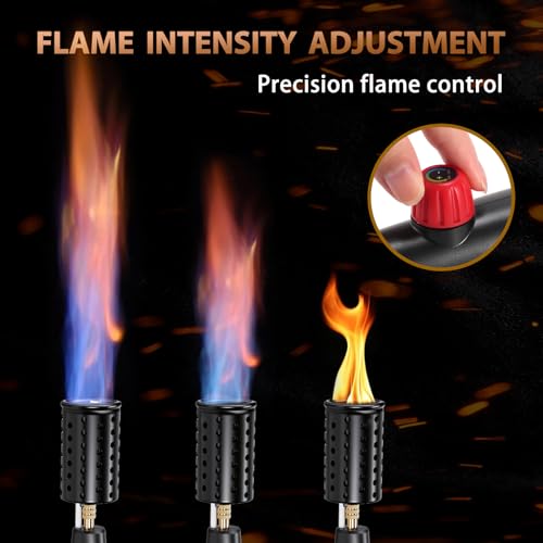 Image of Propane Torch with Adjustable Flame, Powerful Kitchen Torch Gun with Safety Lock & Cooling Vents, Blow Torch Flamethrower for Grill, Sous Vide, BBQ, Charcoal Lighter (Tank Not Included)