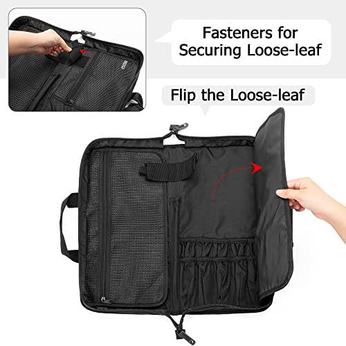 Samdew Chef Knife Bag With Lockhole & 17 + 6 Slots, Knife Carrying Case For Professional Chefs, Portable Knife Carrier For Chef Knife Storage, Travel Chef Knife Roll Bag For Kitchen Utensils, Bag Only #TOP2