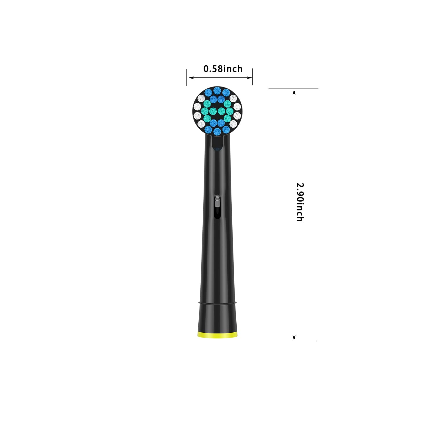 Cabezales de repuesto compatibles con cepillo de dientes eléctrico Oral B Braun, paquete de 16 cabezales de cepillo de dientes negros profesionales limpios