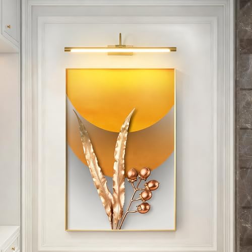Apliques de pared LED 60cm de metal bronce y acrílico con luz cálida para el espejo del baño 5