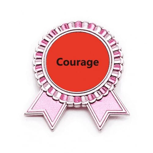 Médaille du gagnant broche inspirante en métal rose de taille M