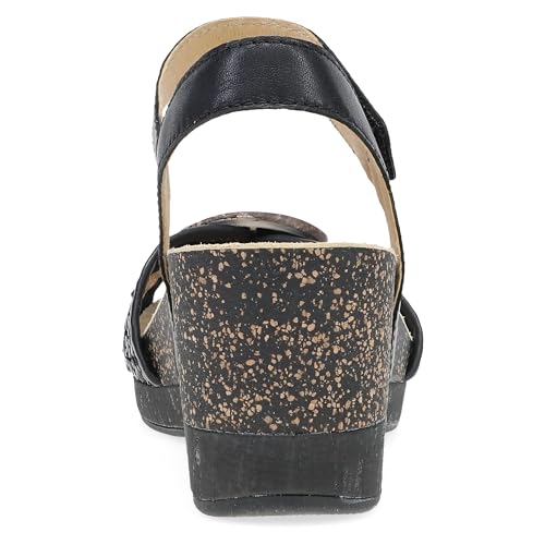 Image of Dansko Stella Multi-Strap Wedge Sandal for Women - Cork /EVA Wedge with Arch Support -Fully Adjustable Straps-Lightweight Rubber Outsole