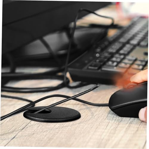 6 piezas Tapas redondas para gestión de cables de escritorio, cubiertas para orificios de cables, tapas pasacables miniatura 5