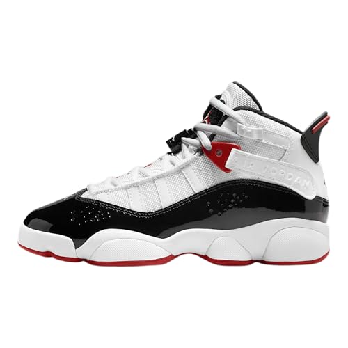 Jordan 6 Rings Big Kids' Shoes (323419-164, White/Varsity Red/Black)