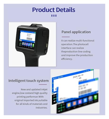 Imprimante jet d'encre portable E19 code QR texte date emballage