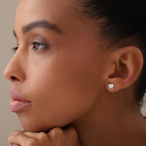 Nœud de la Trinité boucles d'oreilles argent 925 idée cadeau