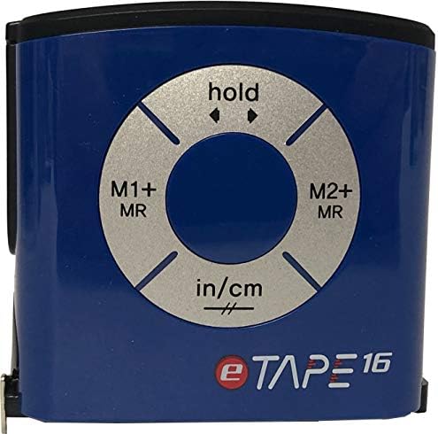 eTape16 Digital Tape Measure, 16 Feet, Inch & Metric - Blue 1-Pack
