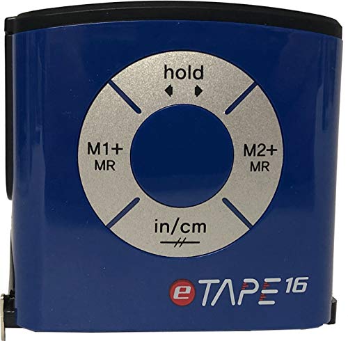 Etape16 Digital Tape Measure, 16 Feet, Inch & Metric - Blue 1-Pack #TOP3