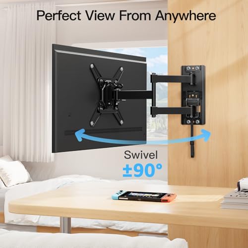Image of MOUNTUP Lockable RV TV Mount for 13-43 Inch TVs - Full Motion Swivel RV TV Bracket with Pull Cord Lock, Space Saving Design for Camper, Trailer, Motorhome, Truck - Max 33lbs & VESA 200x200mm, MU2101