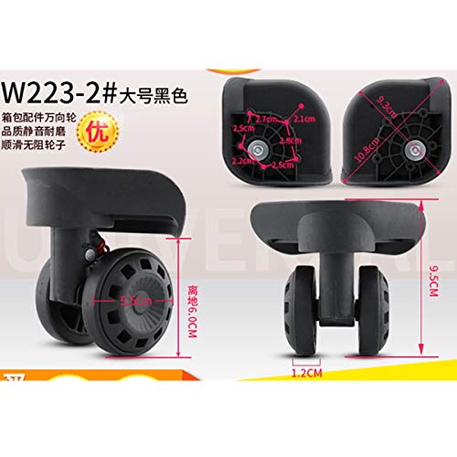 Trunk Wheels, Set of 2 Luggage Mute Wheel Suitcase Replacement Repair Wheels Parts Spinner(L Size)2