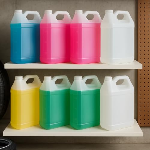 image for kitchentoolz Empty Gallon Jugs with Caps - Plastic F-Style HDPE Contai