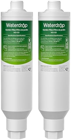 Waterdrop Garden Hose Water Filter for Plants, NSF/ANSI Certified | Helps Improve Plant Health, Reduces Chlorine and Odor, Ideal for Gardening, Farming and Pets, 2 Pack