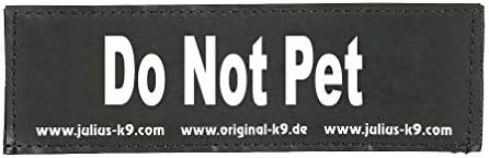 Interchangeable Patches, 1 pair, Do Not Pet, Size: Large, Black