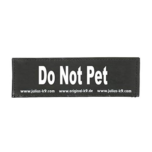 Julius-K9 162LR-G-27683 kardborreband, Do Not Pet, svart
