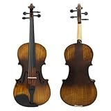 L'ensemble du violon est entièrement fabriqué à la main, avec des lignes noires intégrées et une surface lisse. Il présente les lignes verticales d’un violon haut de gamme et tient bien en main.