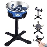 Elevated Slow Feeder Dog Bowl Adjustable Stand,Tilted ABS Base,Fits 5.5-9.5" Bowls, Anti-Spill & Non-Slip, Heavy Duty for Med/Large Dogs(with Stainless Steel Bowls 1 Pack)