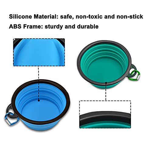 Collapsible Dog Bowls for Travel, 2-Pack Dog Portable Water Bowl for Dogs Cats Pet Foldable Feeding Watering Dish for… - Image 5