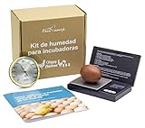 FINCA CASAREJO Higrómetro y Balanza Digital para Huevos - Kit de Humedad para Incubadoras - Incluye Guía sobre la Técnica del Pesaje de los Huevos