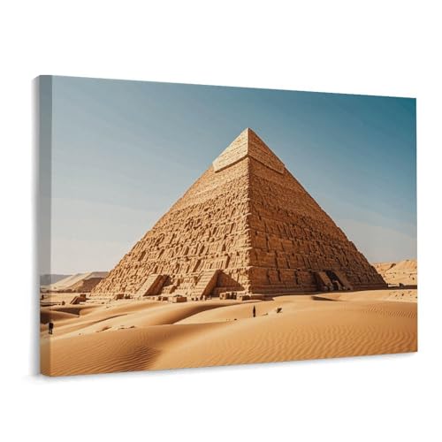 Pyramide égyptienne toile murale 40x30 cm tableau désert pour salon