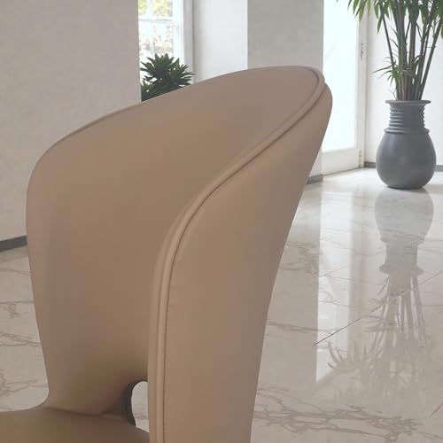 Image of The Attic Solano Crest 6 Seater Dining Set,Caramel,Rose Gold, Gun Metal & Cream,160Cms
