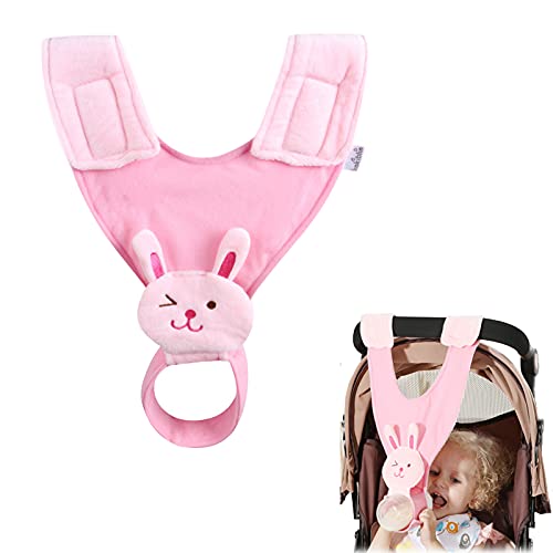 Self Feeding Baby Bottle Strap, Baby Bottle Holder Multifunction Adjustable Bottle Cup Strap Bottle Sling for Baby Detachable Anti Roll Prevent Flat Self Feeding Hands Free Bottle Feeding (Pink)