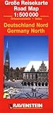  Deutschland Nord: Ravenstein Grosse Reisekarte. Mit Ortsverzeichnis und Postleitzahlen. 1:500000: Mit Ortsverz. u. Postleitzahlen