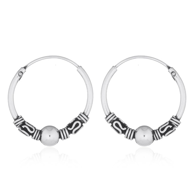 Anneaux OPIO 16MM en argent sterling 925 style bali chic