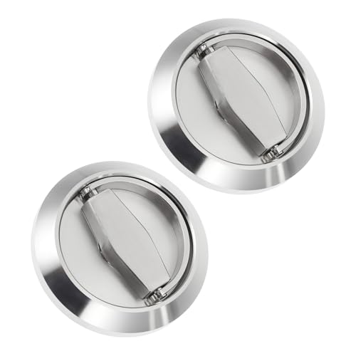 ELAYARD 2 Piezas Tirador Puerta Empotrado Acero Inoxidable Mate Mango Redondo para Armario Cocina Baño