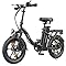 ESKUTE D100 Bici Elettrica Pieghevole 16"×2.50", Batteria Rimovibile 36V 13Ah, Bicicletta Elettrica 250W per Adulti, Velocità 25 km/h, Autonomia 50-100 km, Ebike Urbana con Supporto Smartphone USB