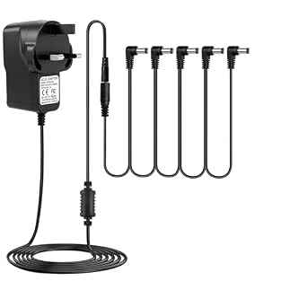 Wide Compatibility & Universal Fit: This 9V guitar pedal power supply is designed for broad compatibility with most standard pedals using tip-negative polarity, Compatible with BOSS, Behringer, Donner, JOYO and more. The 9V 1A pedal power supply adap...