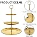 ABuff 3 Tiered Gold Cupcake Stand 2 Pack Stainless Steel Gold Tiered Dessert Stand Cupcake Display Tower 3 Tier Serving Tray Cake Stand for Baby Shower Birthday Party Wedding