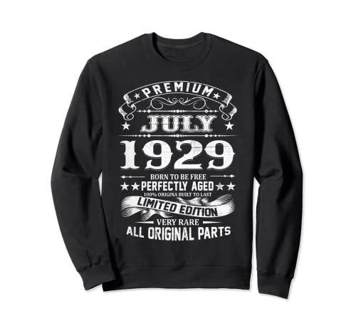 Julio de 1929 94 edición limitada regalos de cumpleaños 94 Sudadera