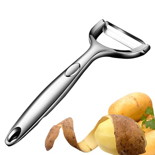 Qumiuu Éplucheur de pommes de terre en acier inoxydable, éplucheurs en acier inoxydable pour la cuisine,Éplucheur de fruits suspendu - Éplucheur de légumes en forme de Y, éplucheur de carottes et de