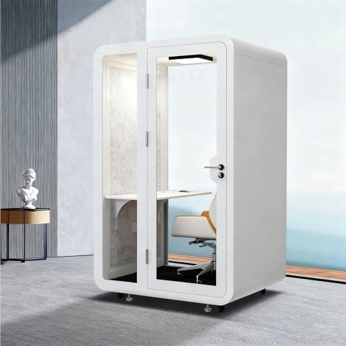 Soundproof Office Pod with Acoustic Panels and Tempered Glas