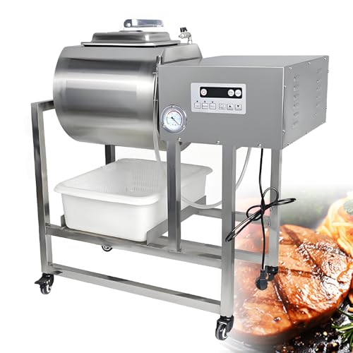 DNEPEI Marinteur sous Vide en Acier Inoxydable 18L/45L, mélangeur à Viande Automatique avec minuterie (1-99 Min) et 3 Vitesses pour la Viande séchée, Les...