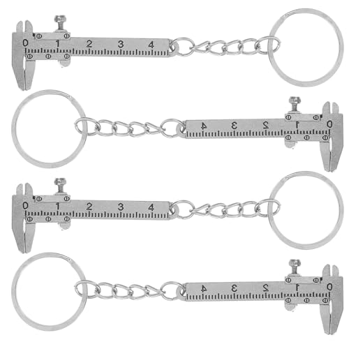 STOBAZA Elegant Miniature Precision Caliper Keyring 3d Mini Caliper Stainless Steel Versatile Measuring Tool