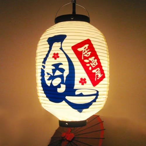 Linterna colgante tradicional japonesa con acabado impermeable para barra 4