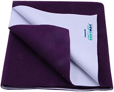 Waterproof, Breathable, Reusable Mat/Underpad/Absorbent Sheets/Mattress Protector (Size: 70 x 100 Centimeter, Plum)