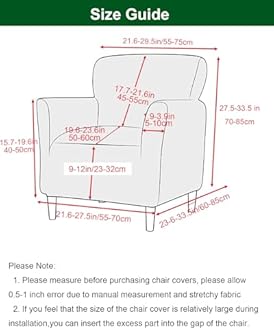 CRFATOP Stretch Mid Century Modern Armchair Slipcover 1-Piece Jacquard Accent Chair Covers with Arms Soft Chair Slipcovers for Living Room Furniture Protector Office Reception Reading Sofa,Beige