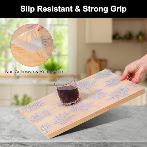 Image of Cooyes Shelf Liner - Premium Non-Adhesive Cabinet & Drawer Liner for Kitchen - Waterproof Shelf Paper with Modern Pattern - Durable EVA Cabinet Mat - Easy to Cut (11.8 inch W x 120 inch L)